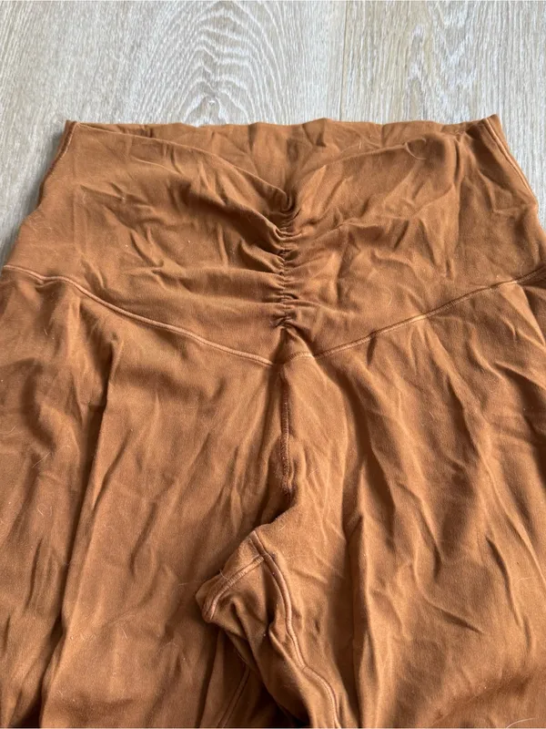 aerie High-Waist Flare Pants in Rust Brown - Image 3