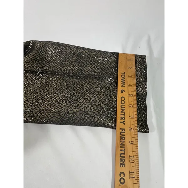 Anne Klein Gold Metallic Snake Skin Ankle Pants‎ Women 14 Straight Leg Trousers - Image 8