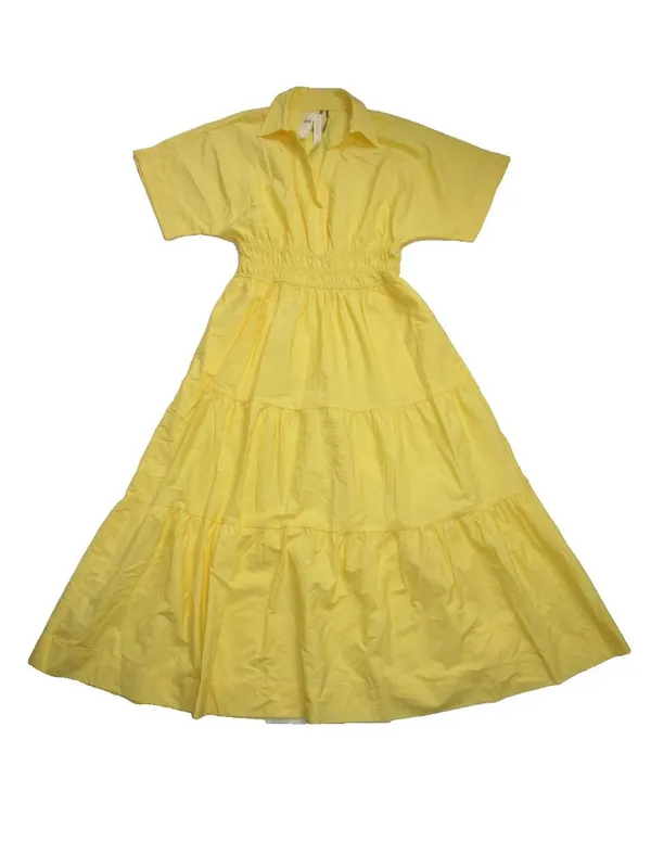NWT by Anthropologie Somerset Maxi in Yellow Cotton Shirt Edition Dress M - Image 5