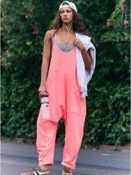 Free People FP Movement Hot Shot Onesie Womens XS Coral Excellent Jumpsuit - Image 2