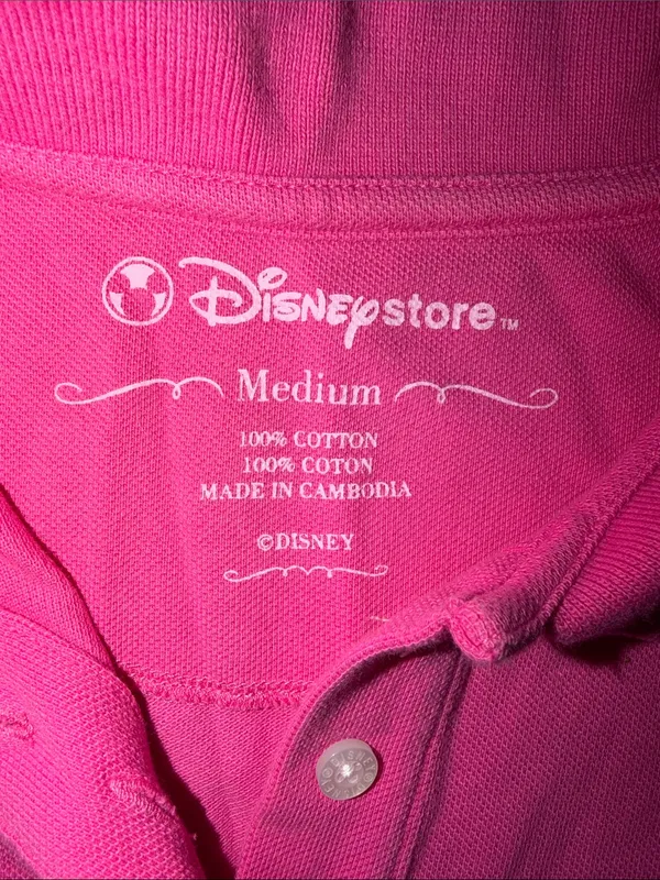 Disney Bright Pink Tinker Bell Polo Top - Image 2