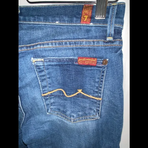 7 For All Mankind The Lexie Petite Women's Blue Jeans Size 25 - Image 5
