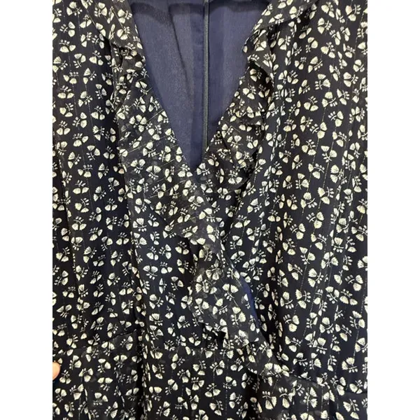 Point Sur x J.Crew Floral Wide Leg Jumpsuit Sz14 - Image 6