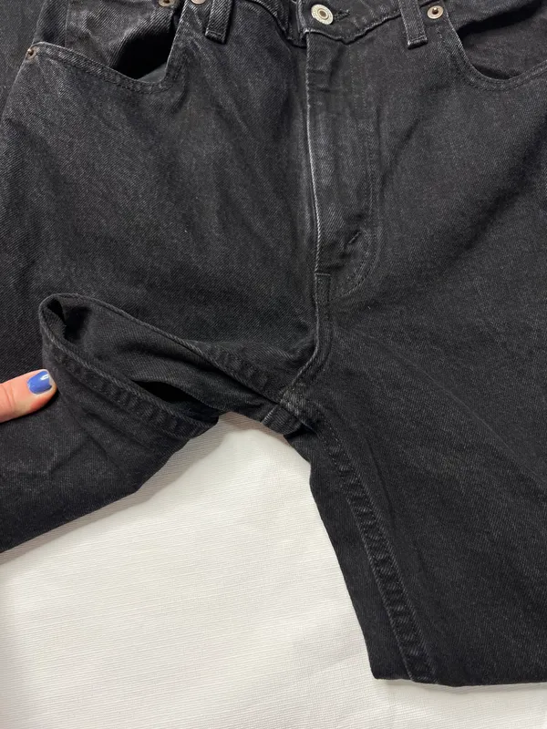 Abercrombie Ultra High Rise The 90’s Straight 27/4 High-Waisted Black Denim Jeans - Image 4
