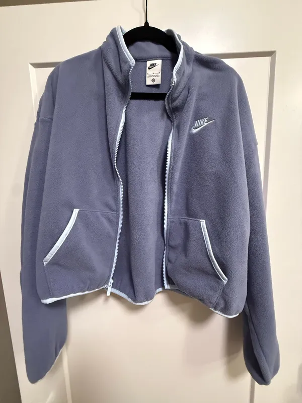 Nike Blue Lightweight Fleece Zip-Up - Image 2