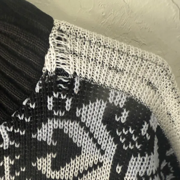 Vintage 80s Point South Fair Isle Acrylic Sweater Pullover Small Snow Ski‎ - Image 4