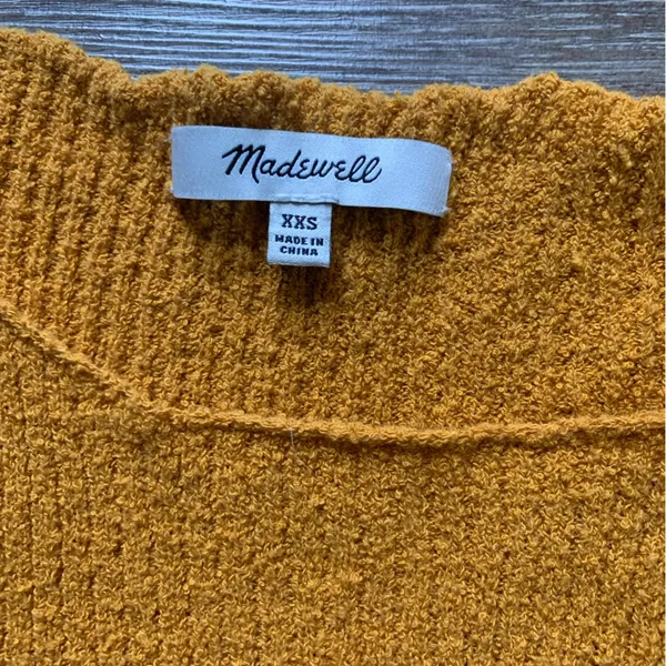 Madewell Mustard Yellow Short Sleeve Top XXS - Image 2