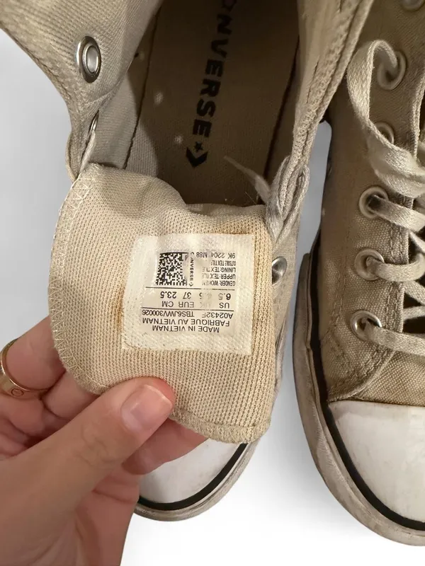 Converse Beige Platform High-Top Sneakers 🐻 - Image 3