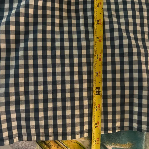J.Crew x Universal Standard Gingham Tie‎ Blouse Preppy Chic Women Blue White XL - Image 10