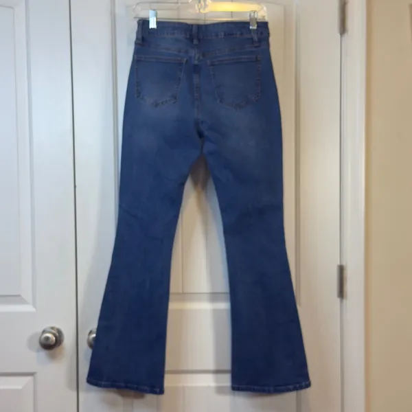 Fire & Rain Denim Womens High Rise Flare Leg Jeans Medium Wash Blue Size 7 Youth - Image 3