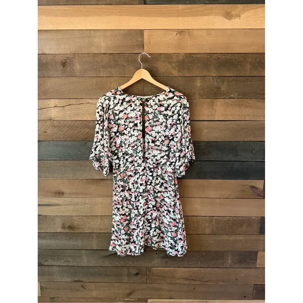 Billabong Floral Mini Dress Rayon Boho Babydoll Festival Dress - Image 10