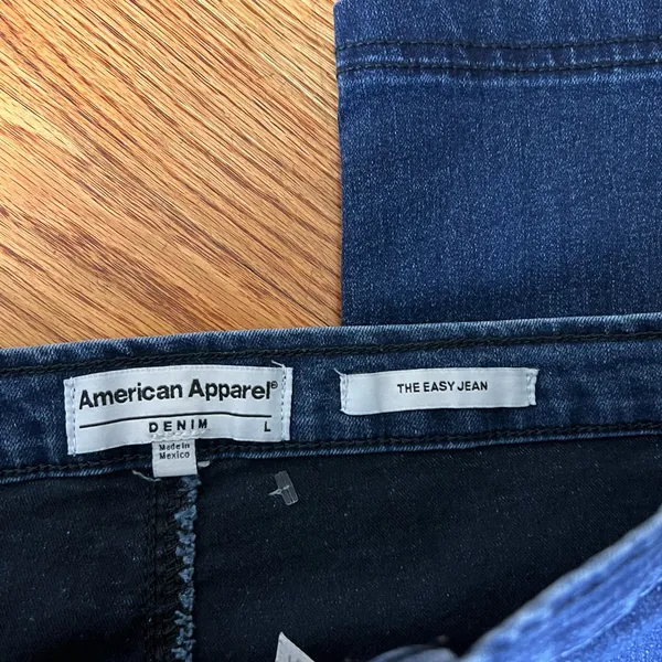 American Apparel Women's Dark Blue easy Skinny Jeans - Image 4