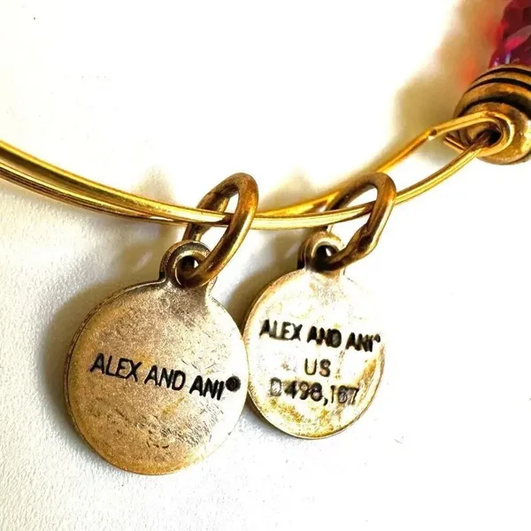 ALEX AND ANI red and gold tone beaded bracelet - Image 6