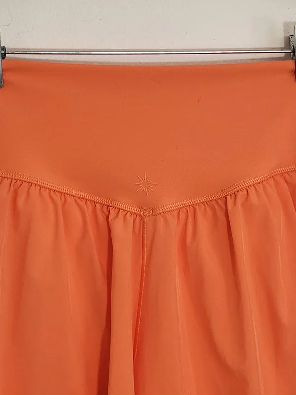 Aerie OFFLINE Real Me Coral Pleated Flowy Shorts Size Medium NWT - Image 5