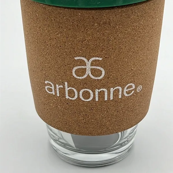Arbonne glass‎ cup with lid D1 Green - Image 2