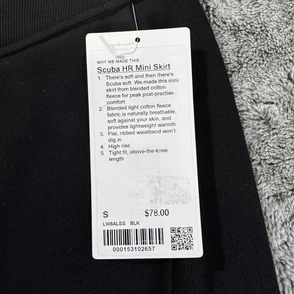 NWT Lululemon Scuba High-Rise Mini Skirt Sz Small In Black - Image 5
