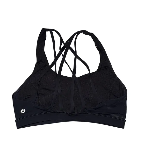 Lululemon Free To Be Wild Sports Bra Women 6 Black Good Strappy Back Yoga - Image 2
