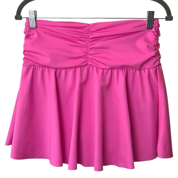 Year of Ours‎ Court Skort Hot Pink Ruched Athletic Tennis Pickleball Golf M - Image 5