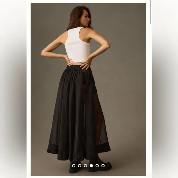 Anthropologie Sheer Parachute Maxi Skirt Size 6 | NWT - Image 6