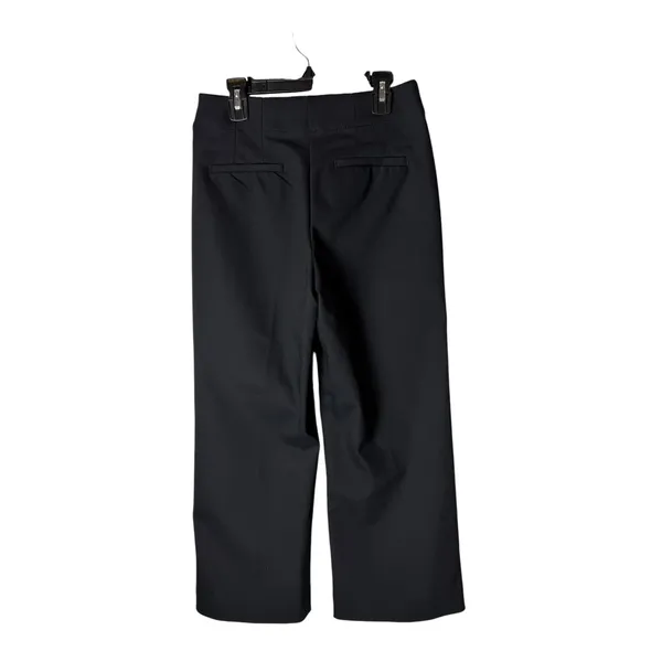 LOFT Pants Women 0 Petite Black NWT High Waist Wide Leg Button Fly Crop Trousers - Image 3