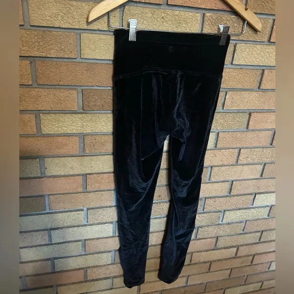 Lululemon Wunder Lounge High-Rise Tight Leggings 28” Velvet Velour Black Size 4 - Image 4