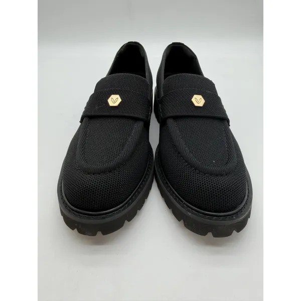 Vivaia Francesca Platform Chunky Heel Penny Minimalist Preppy Black Loafer 6 - Image 5