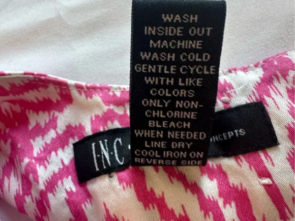 INC International Concepts Pink and White Geometric Sleeveless Dress - Image 4