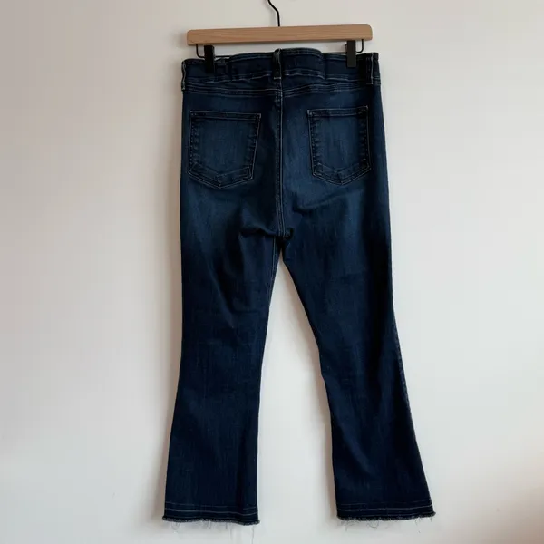 Veronica Beard Carolyn 10” Baby Boot Dark Blue Flare Jeans - Image 2