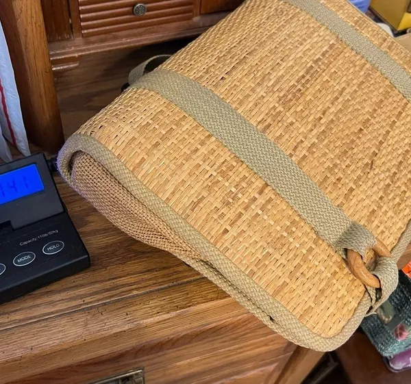 Vintage Woven Purse Shoulder Bag Zipper Closure Made in Taiwan Boho Minimalist - Image 8