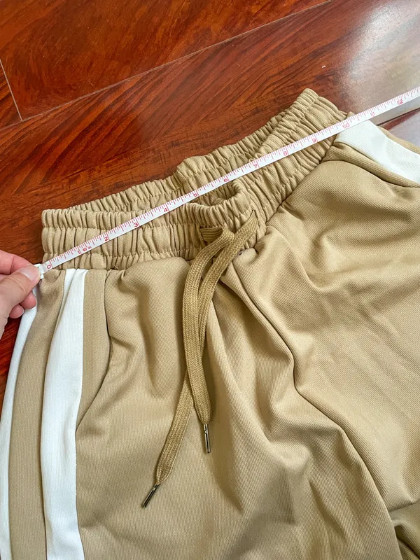 Striped Sweatpants Tan Size M - Image 3