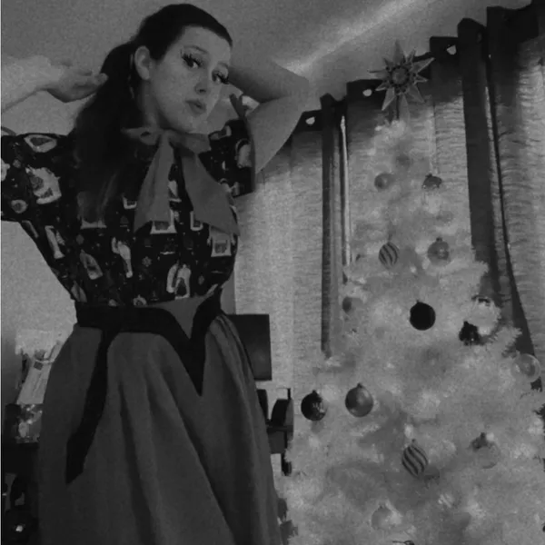 Unique Vintage Holiday blouse pussybow - Image 7
