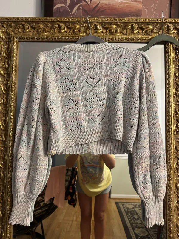 Loveshackfancy Lata Cropped Cardigan small - Image 4