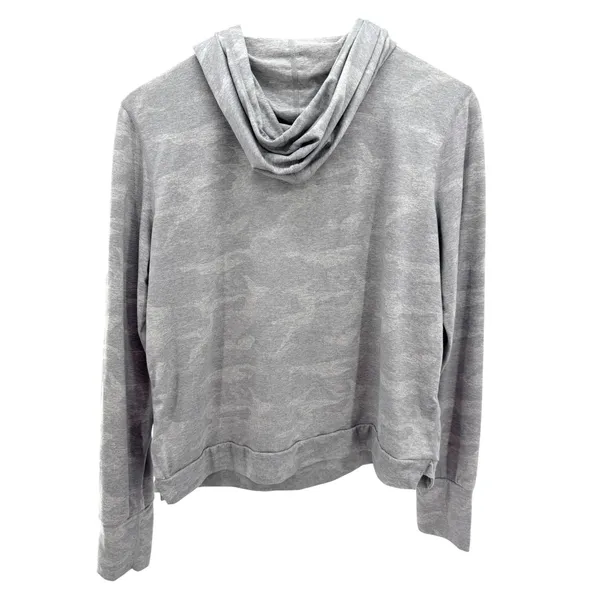 Vuori Halo Essential Hoodie Womens Grey Camo DreamKnit Pullover Sweatshirt M - Image 3
