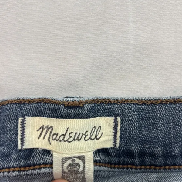 Madewell Mid-Rise Kick Out Jeans Blue Stretch Denim Size 30 Flare Cropped - Image 8