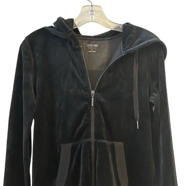 Calvin Klein Women's Black Full Zip Jacket Size S‎ Casual Hooded - Image 10