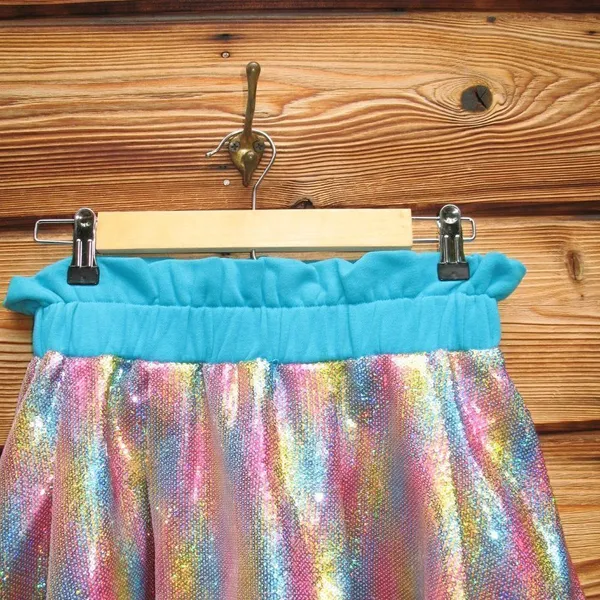 Queen of Sparkles Rainbow Glitter Skirt Skort - Image 4