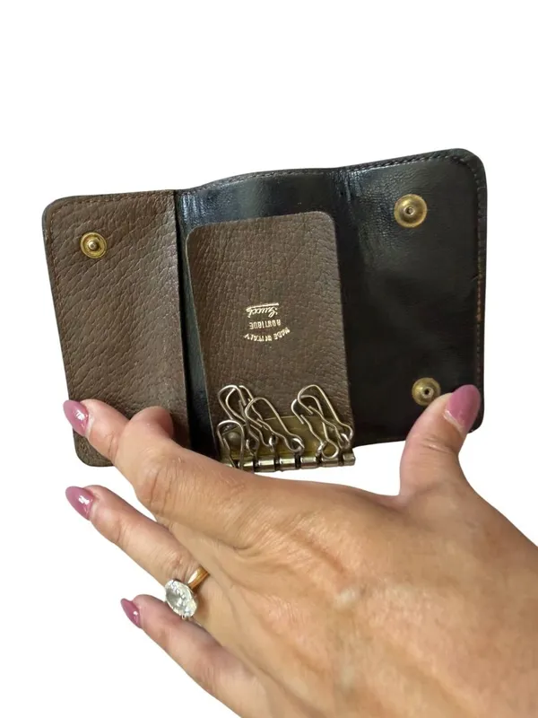 GUCCI Vintage Brown Keyholder Wallet Womens - Image 3