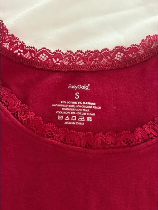 Amazon Burgundy Lace Tank Top  - Image 3