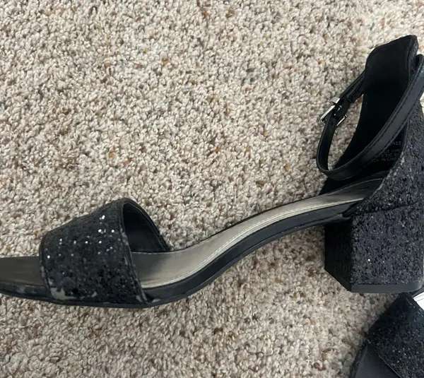 Rampage Black Glitter Heels - Image 4
