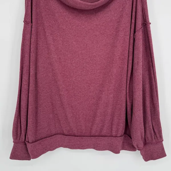 Free People We The Free South Side Thermal Top Size Medium Boho Oversized Ribbed - Image 8