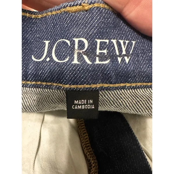 J.Crew 96 Slim Wide Leg Petite Jeans‎ Dark Indigo High Rise Cropped Size 30P - Image 8