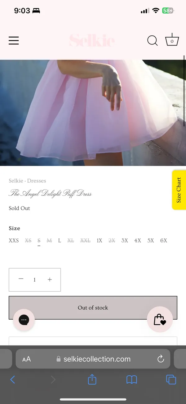 Selkie Angel Delight Puff Dress Pink - Image 3
