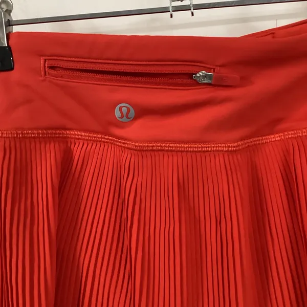 Rust Pleated Mini Skirt - Image 7
