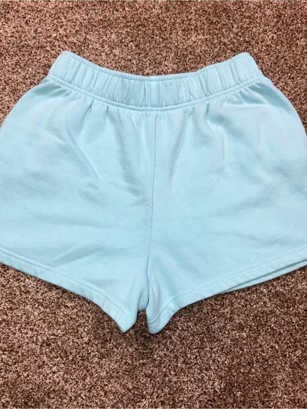 Liv Outdoor Light Blue Fleece Lounge Shorts Medium - Image 4