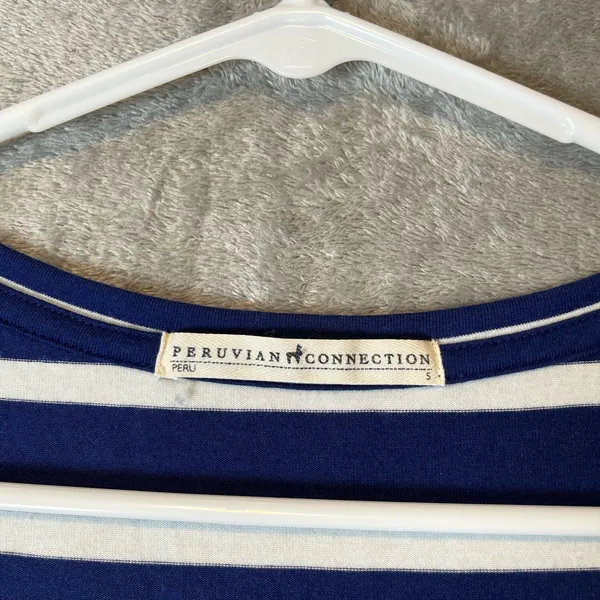 Peruvian Connection‎ Newport Maxi Striped Short Sleeve Dress Sz Small - Image 6