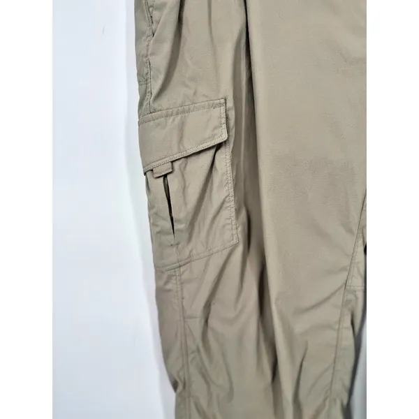 L.L. Bean Pants‎ Womens L Tan Hiking Capri Comfort Trail Cropped Cargo Outdoor - Image 2