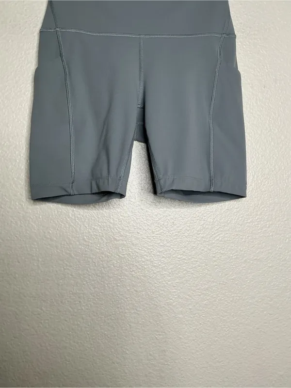 Lululemon Align High Rise Short with Pockets grey 4 - Image 4