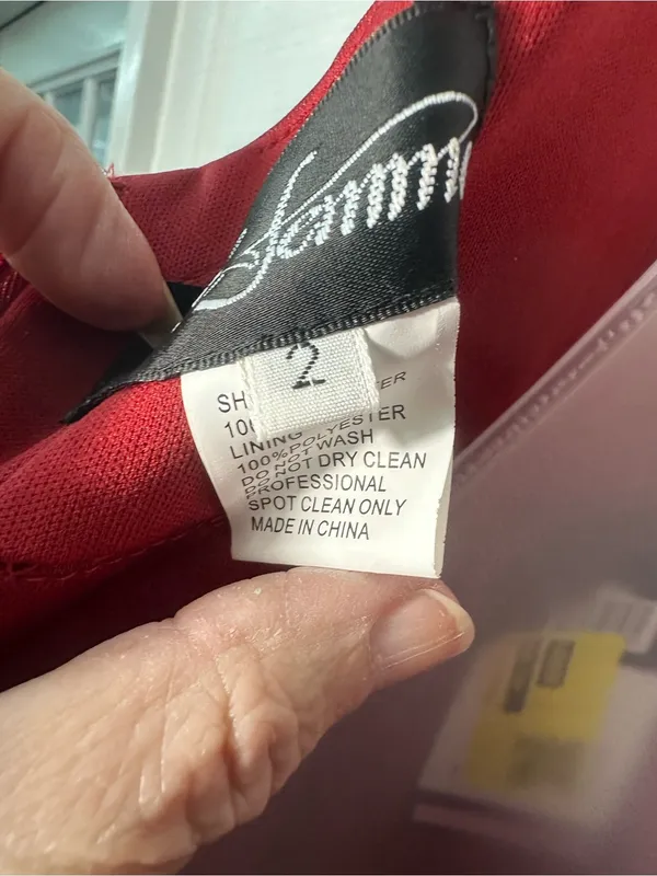 La Femme Red Spaghetti Strap Dress Size 2 NWT - Image 10