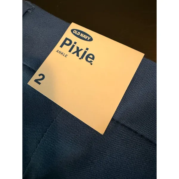 Old Navy Pixie Ankle Pants Blue Mid-Rise Slim Trousers 379641-11-1 Size 2 - Image 9