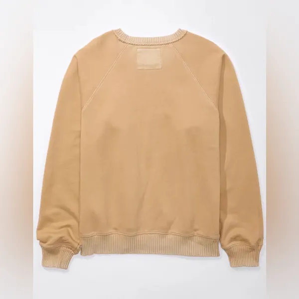 American Eagle Brown Funday‎ Graphic Raglan-Sleeve Sweatshirt - Image 6